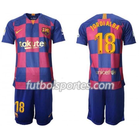 Camisetas FC Barcelona Jordi Alba 18 Niños Primera Equipacion 2019/2020